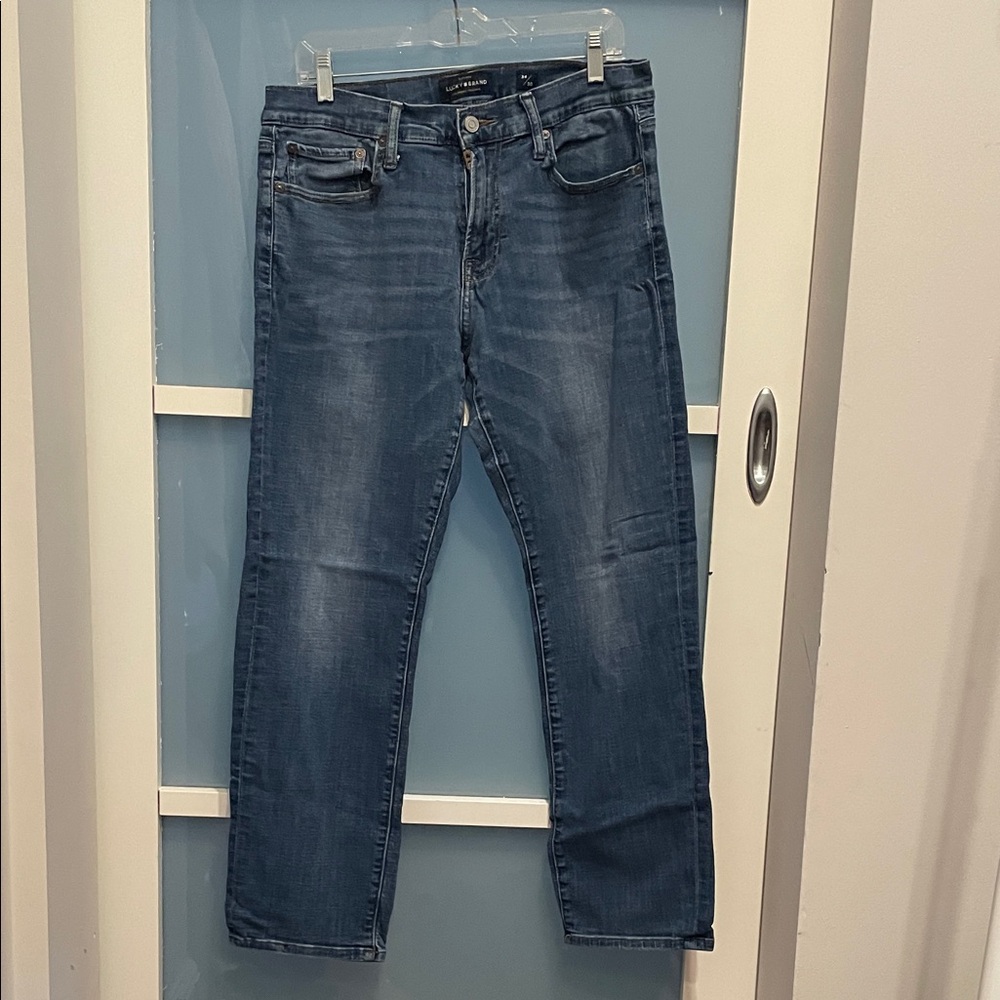 Lucky Brand Blue Denim 221 Straight Jeans, 34 / 30, GUC